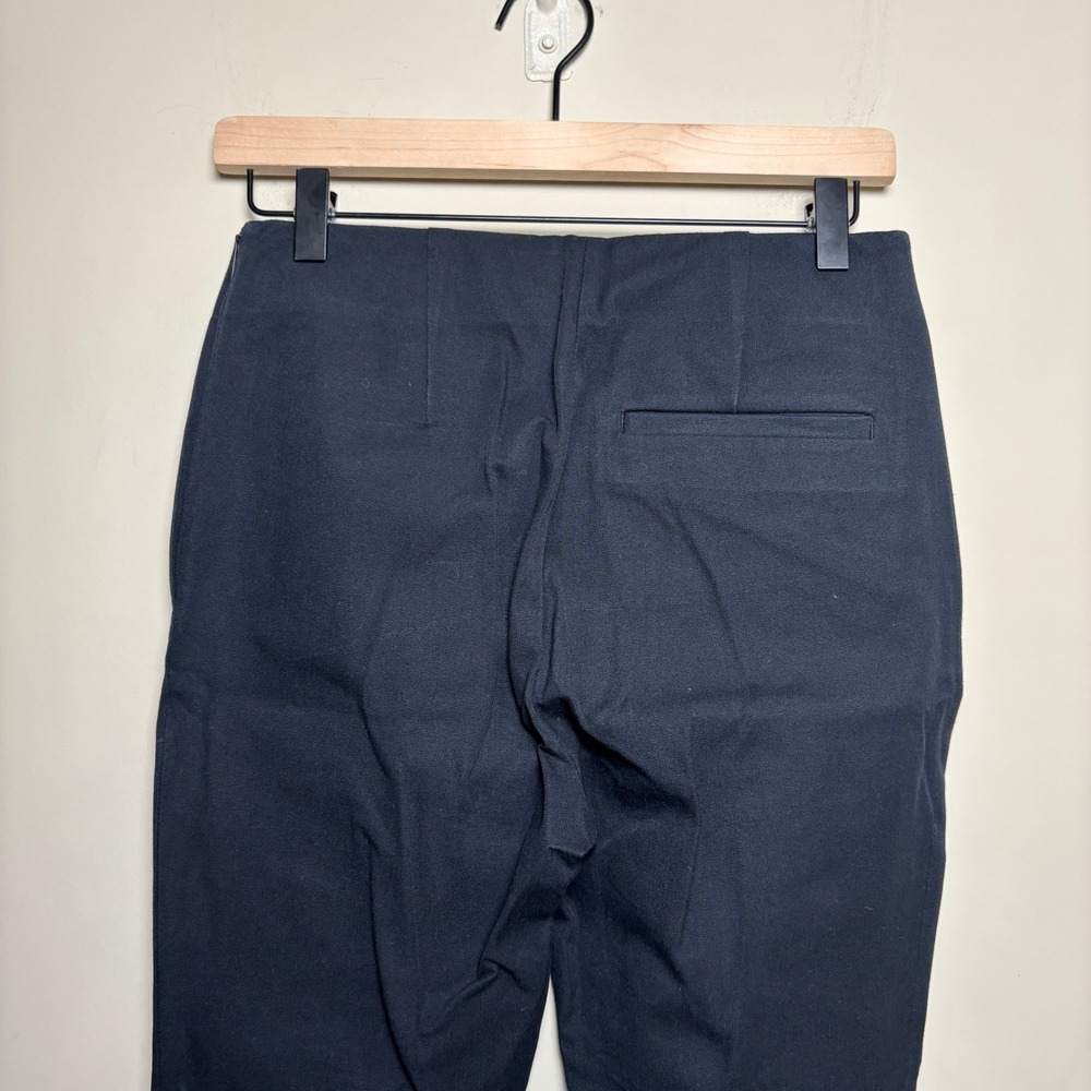 COS Navy Blue Stretch Elastic Waist Side Zip Crop Ankle Trouser Pants Women 8 US - Picture 7 of 10